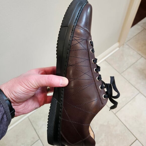 Marc Joseph Men's 'Akron St' Leather Dress Sneakers, Brown, Sz 12 (with box) - Picture 12 of 16